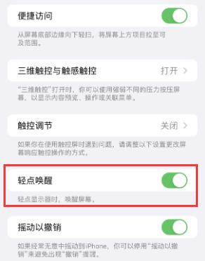 瓜州苹果授权维修站分享iPhone轻点无法唤醒怎么办 