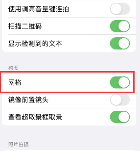 瓜州苹果手机维修网点分享iPhone如何开启九宫格构图功能 