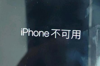 瓜州苹果服务网点分享锁屏界面显示“iPhone 不可用”如何解决 